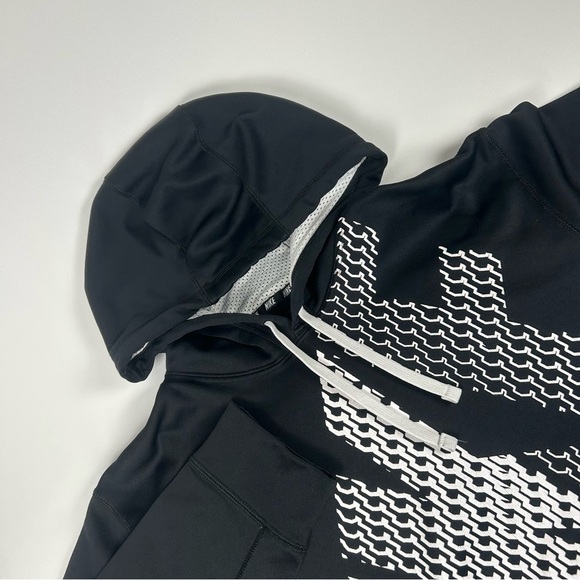 Nike Other - Nike Mens SZ M Therma-Fit Sweater Black White Spellout Sweatshirt Hoodie